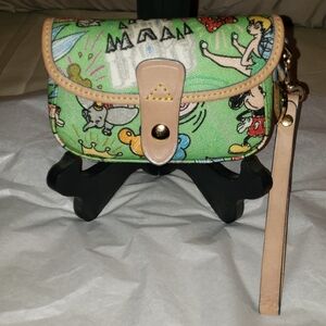 Dooney and Bourke Disney Sketch Character Print Wristlet/Pouch Color Green